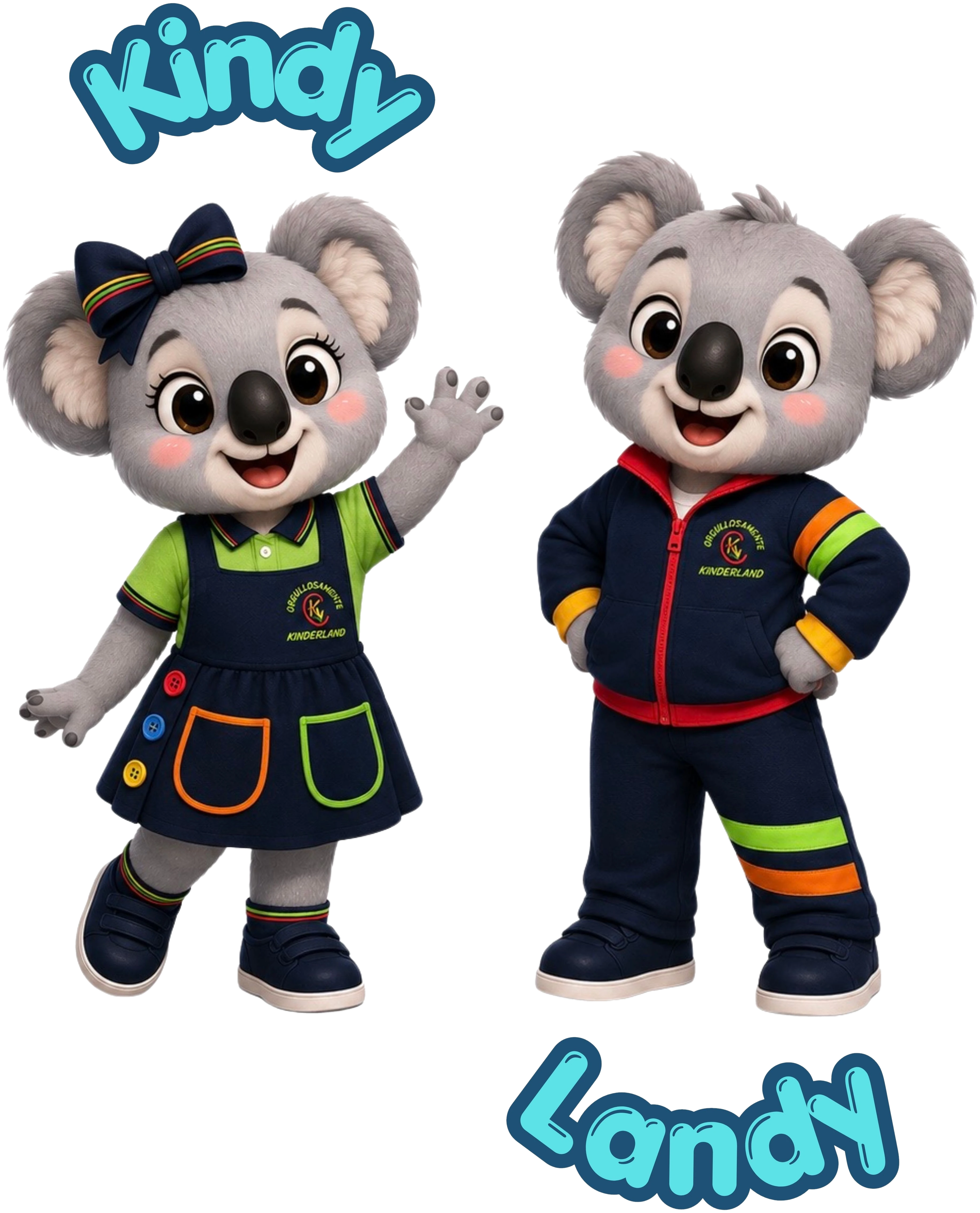 Kindy y Landy - Mascotas oficiales de Kinderland